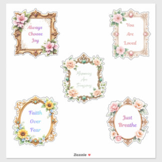 Fancy Frames Affirmations Sticker Sheet Klistermärken
