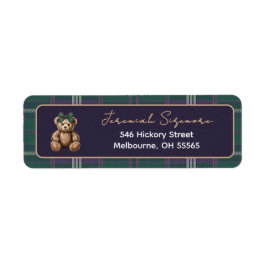 Fancy Girl Bear R.L. tema returadressetikett Returadress Etikett