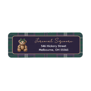 Fancy Girl Bear R.L. tema returadressetikett Returadress Etikett
