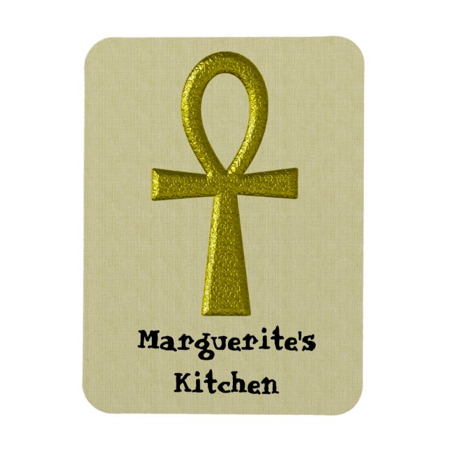 Fancy Gold Ankh Flex Megnet Magnet (Vertikal)