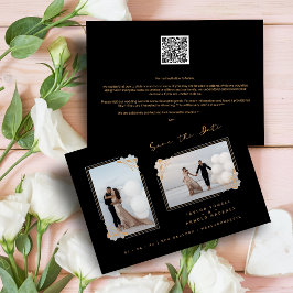 Fancy Golden Minimalist Branches 2 Photos Wedding