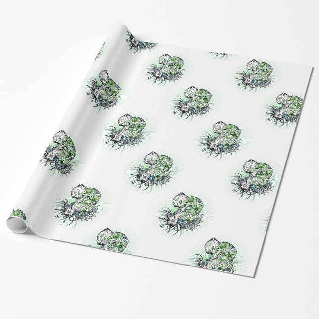 Fancy Great Great Dane Illustration  Presentpapper (Utrullad)