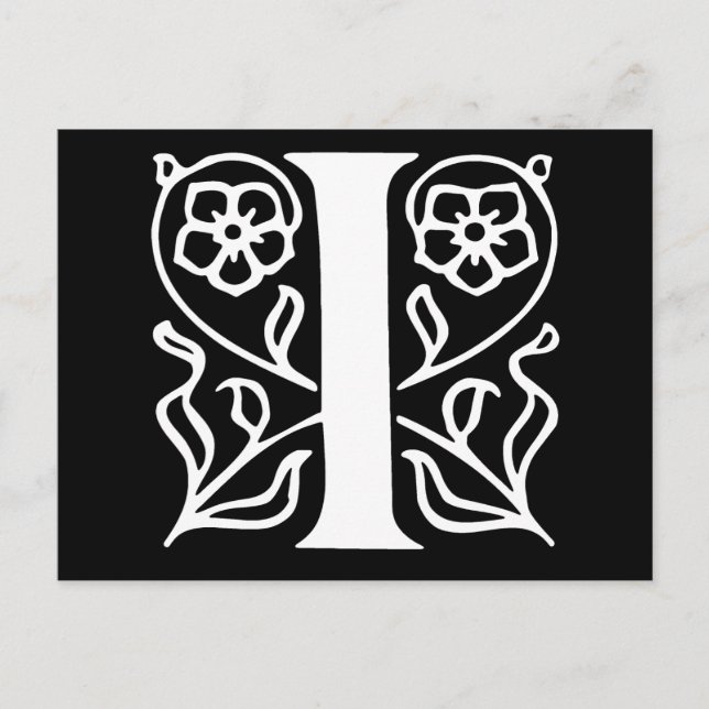 Fancy Letter I Vykort (Framsida)