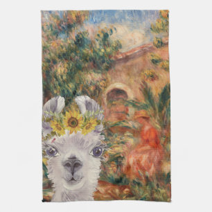 Fancy Llama och Renoirs bondgård Kökshandduk