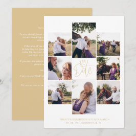 Fancy Modern Chic Collage 6 Photos Couple Spara Datumet