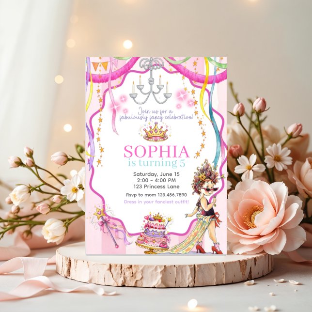 Fancy Nancy Födelsedagsinbjudan | Rosa Prinsessa Inbjudningar (Skapare uppladdad)