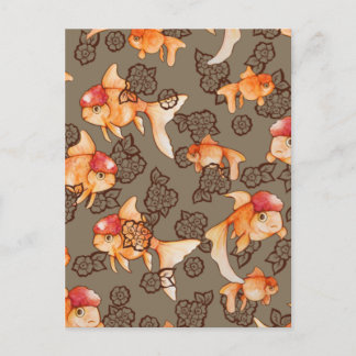 Fancy Oranda Goldfish Vykort