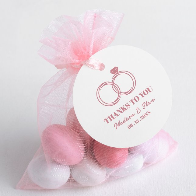 Fancy Original Modern Wedding Rings Thanks to You Stämpel (Elegant Original Modern Wedding Rings Thanks to You Quote Rubber Stamp. )