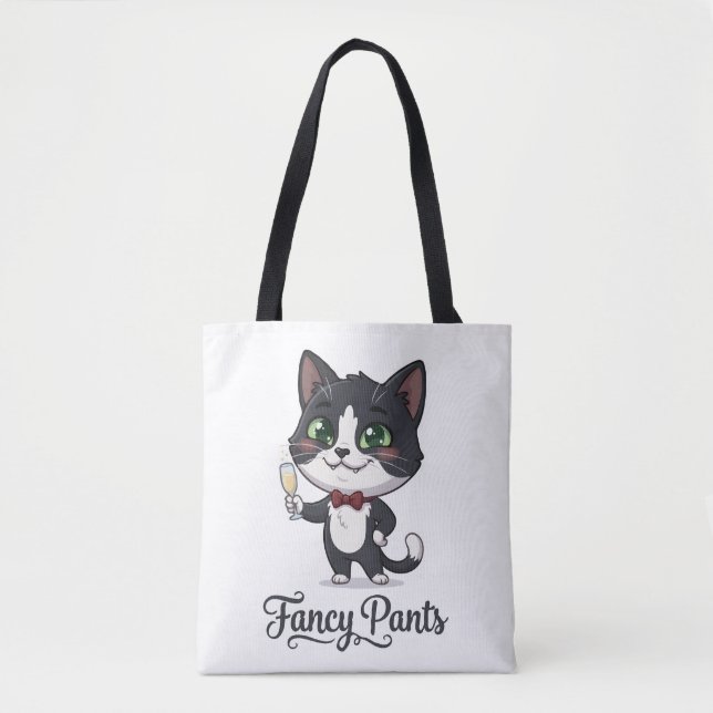 Fancy Pants Smokingkatt jublar Tygkasse (Framsida)