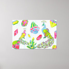 Fancy Peacocks Canvastryck