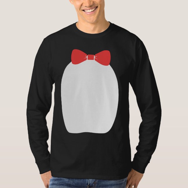 Fancy Penguin Bow Tie Halloween Costume T Shirt (Framsida)