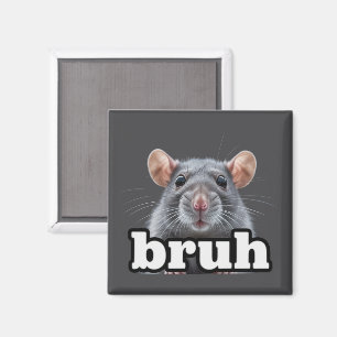 Fancy Rat Gnagare Ägare Meme Bruh Husdjur Råttälsk Magnet