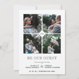 Fancy White Flourish Lace Effect 4 Photos Wedding Spara Datumet