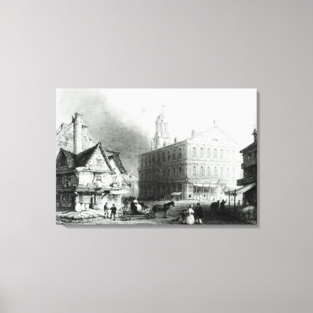 Faneuiel Hall, Boston Canvastryck (Framsida)