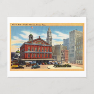 Faneuil Hall, Boston, Mass., Vintage Resa Vykort