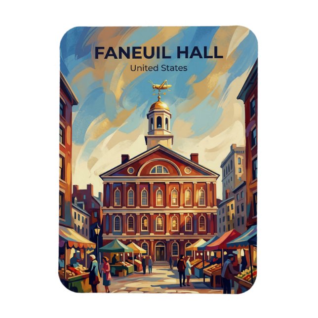 Faneuil Hall Massachusetts Magnet (Vertikal)