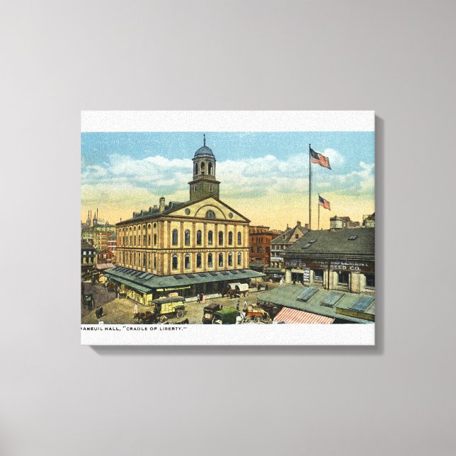 Faneuil Hall View, Liberty Cradle Canvastryck (Framsida)