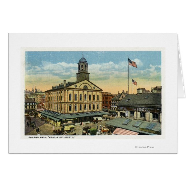 Faneuil Hall View, Liberty Cradle Hälsningskort (Framsidan Horizontal)