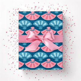 Fanfar i rosa och akvaton presentpapper
