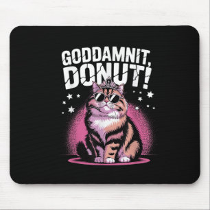 Fanförbannat Munk Funny Princess Cat Glas Musmatta