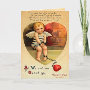 Fång av kärlekvalentin kortet för dag helgkort