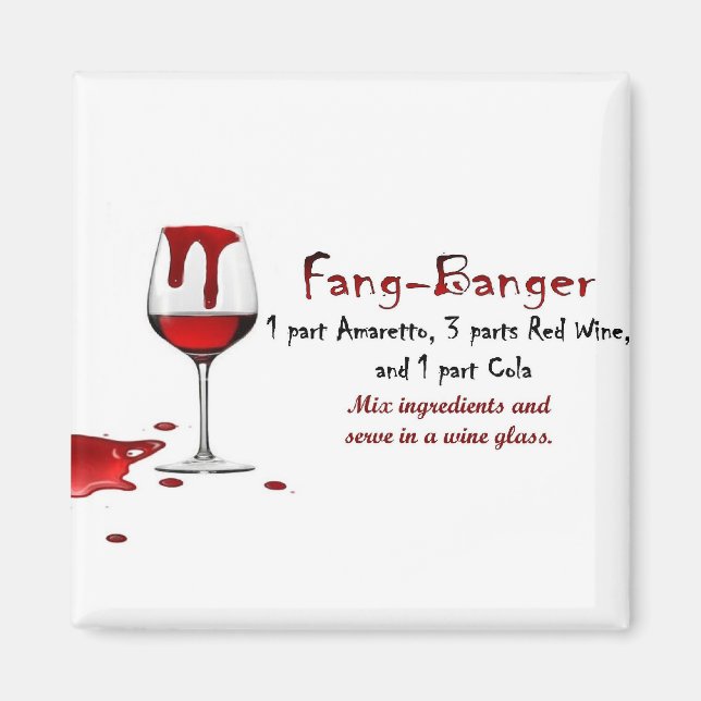 Fang-Banger Drink Recipe Magnet (Framsidan)
