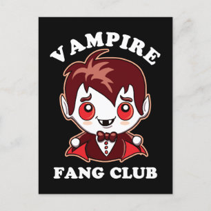 Fang Club Rolig ordlek och söt vampyr Vykort