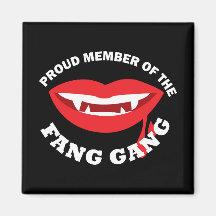Fang Gang Square Magnet (Mörk)