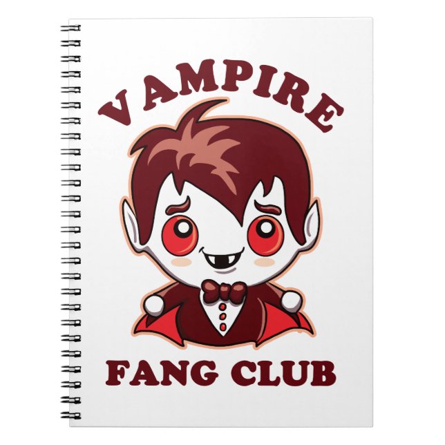 Fang Klubb | Funny Pun och Cute Vampire Anteckningsbok (Framsidan)