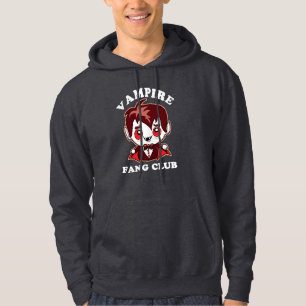 Fang Klubb Funny Pun och Cute Vampire Hoodie