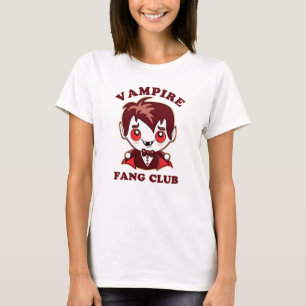Fang Klubb Funny Pun och Cute Vampire T Shirt