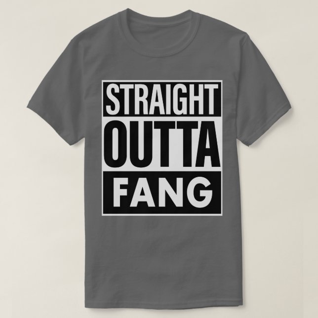 Fang Namn Rak Outta Fang T Shirt (Design framsida)
