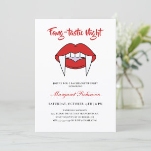 Fang-tastic Night Vampire Theme Bachelorette Party Inbjudningar