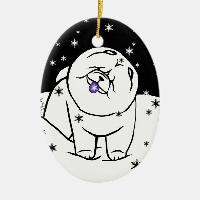 FÅNGA ANDEN AV SÄSONGEN som begränsas till 150 Julgransprydnad Keramik (Framsidan)