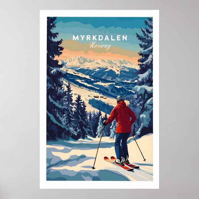 Fånga äventyr med Myrkdalen Ski Poster 1 (Framsidan)