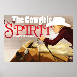 Fånga Cowgirl Spirit Poster