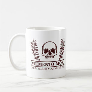Fånga dagen Memento Mori dödskalle Kaffemugg