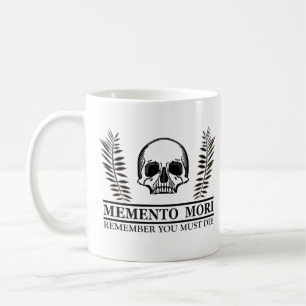 Fånga dagen Memento Mori dödskalle Kaffemugg
