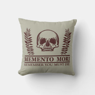 Fånga dagen Memento Mori dödskalle Kudde