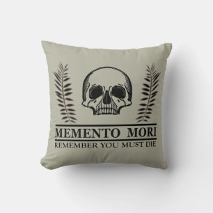 Fånga dagen Memento Mori dödskalle Kudde
