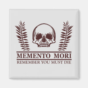 Fånga dagen Memento Mori dödskalle Magnet