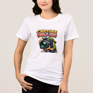 Fånga Det Perfekta Skottet Rolig Tecknad Fotograf T Shirt