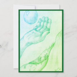 Fånga eller rosa? - Platt Grönt Inbjudningar