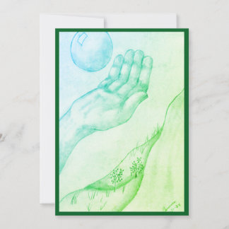 Fånga eller rosa? - Platt Grönt Inbjudningar