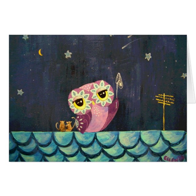 Fånga en fallande stjärna hälsningskort (Framsidan Horizontal)