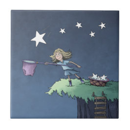 Fånga en fallande stjärna - Samla in Önskemål Kakelplatta