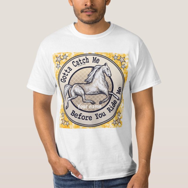 Fånga en häst t-shirt (Framsida)