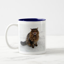 Fånga en snöflake Två-Tonad mugg