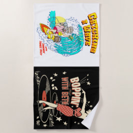 Fånga en våg och boppin med Beth-strandduk