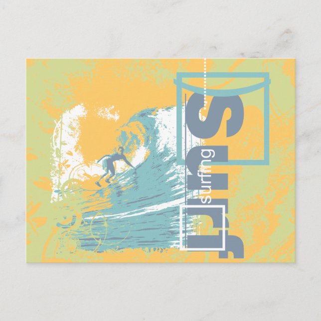 Fånga en våg Surfing T-shirts och presenter Vykort (Framsida)